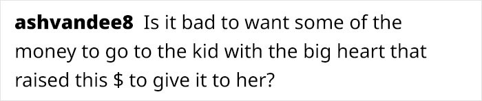 Some money going to the kid