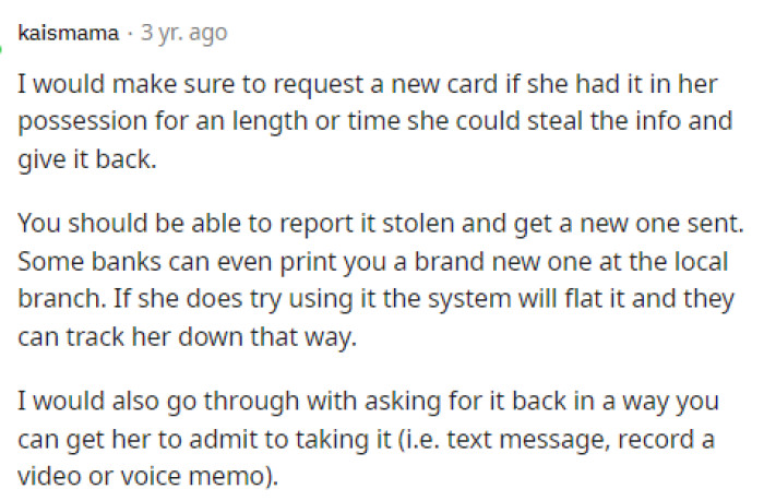 I would honestly be concerned about her mom's actions, so hopefully she can resolve this situation and not have to worry again.