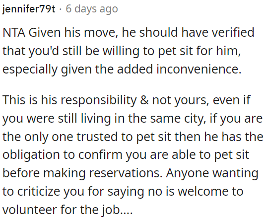 It's not OP's responsibility.