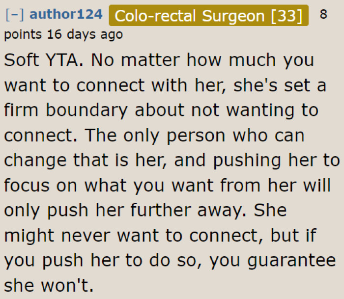 The decision to connect needs to come from the OP's sister. She can't force the relationship to improve.