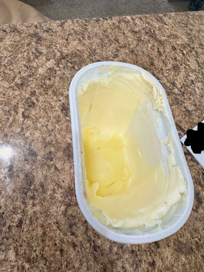 "My Husband Always Microwaves The Butter, Uses The Soft Center, And Then Puts It Back In The Fridge"