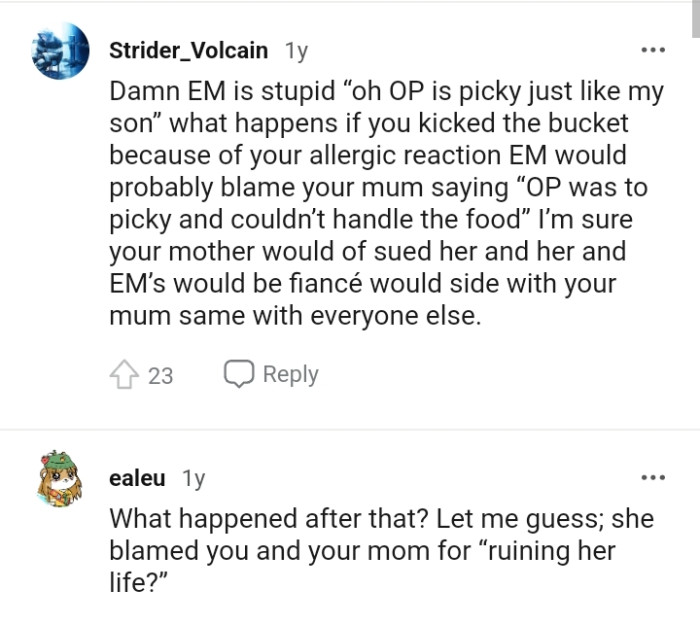 OP was too picky and couldn't handle the food