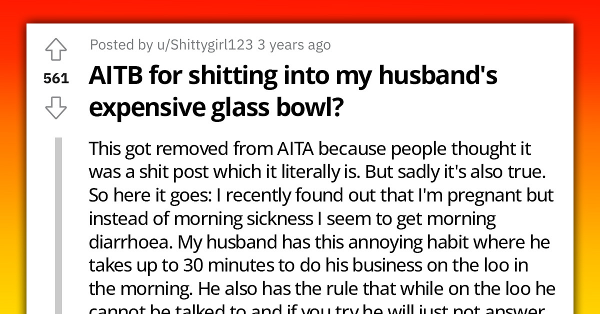 Pregnant Woman Leaves Husband Gobsmacked After Pooping In His Treasured Venetian Glass Bowl