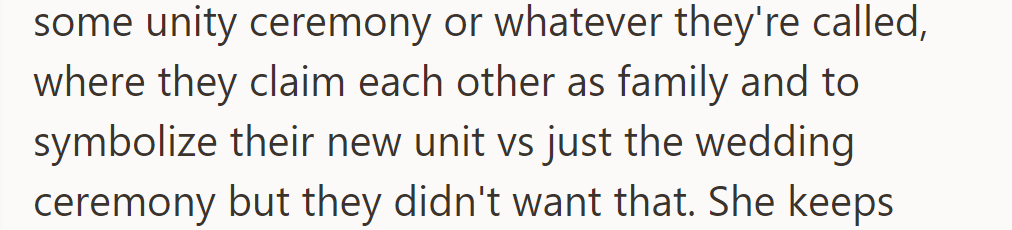 Kate wanted a unity ceremony to symbolize their new family unit, but Chris's sons refused.