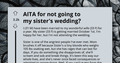 AITA For Boycotting My Sister’s Wedding Over Her Treatment Of My Wife