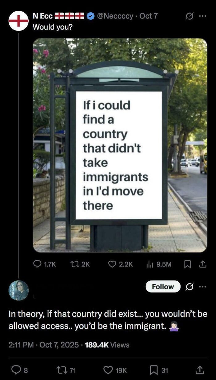 "I Will Immigrate To A Country With Zero Immigrant"