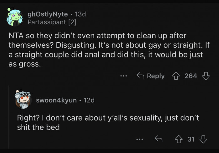 Gay or straight, it's still disgusting regardless.