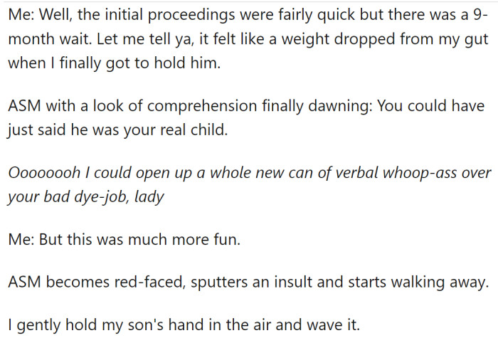 OP was taken aback by the question and responded with a sarcastic answer