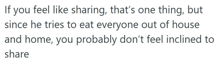 At some point, sharing turns into survival instincts kicking in.