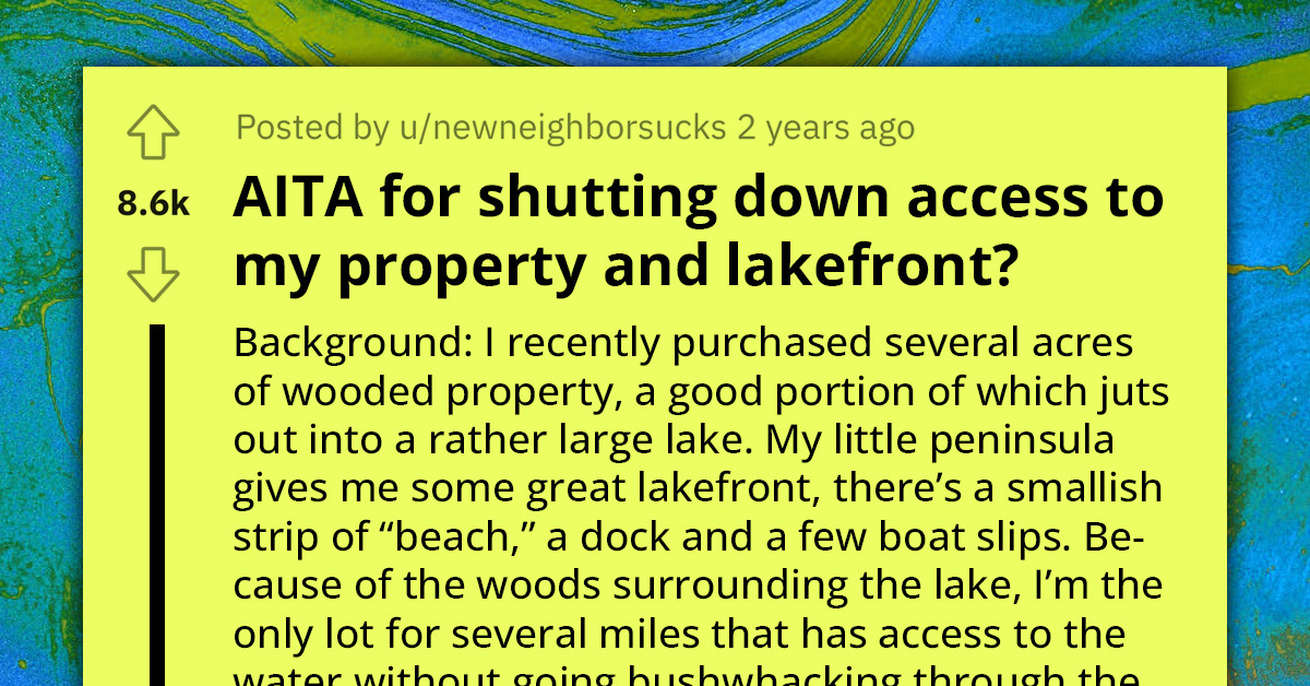 Woman Secures Prized Lakefront Property, Angers Neighbors By Fencing Off What They Consider A Community Area