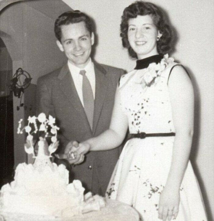 A sharply dressed, clean-shaven Charles Manson is photographed on his wedding day in 1955.