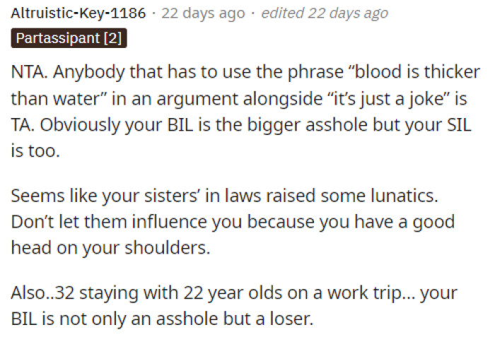 People came to the comments quickly to let OP know she was not wrong at all for standing up for her friend/roommate.