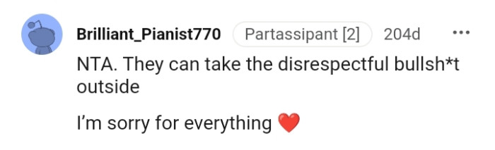 They can take their disrespect outside