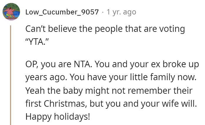 The baby won't remember, but they will