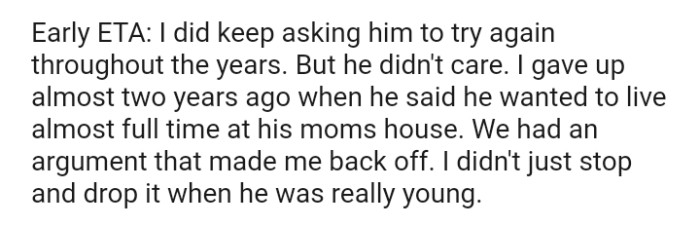 The OP would also like to add...