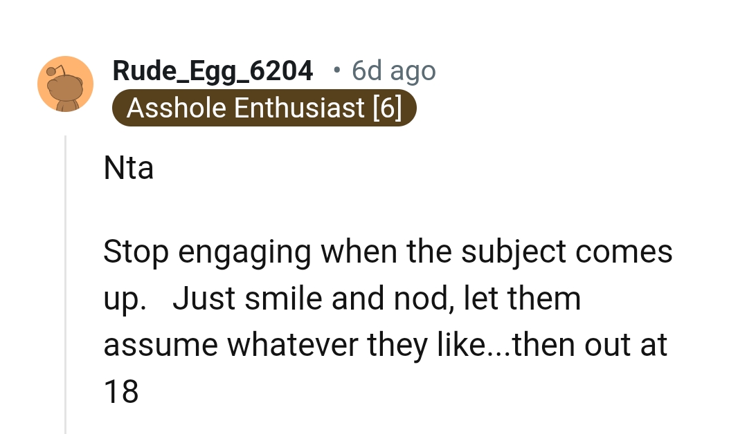 The OP Should Just Smile and Nod