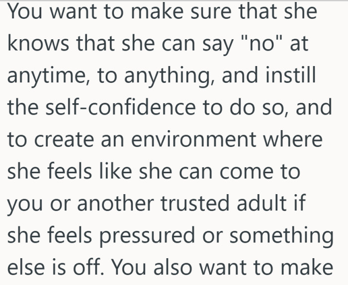 The message centered on trust, reminding parents that support matters just as much as rules.