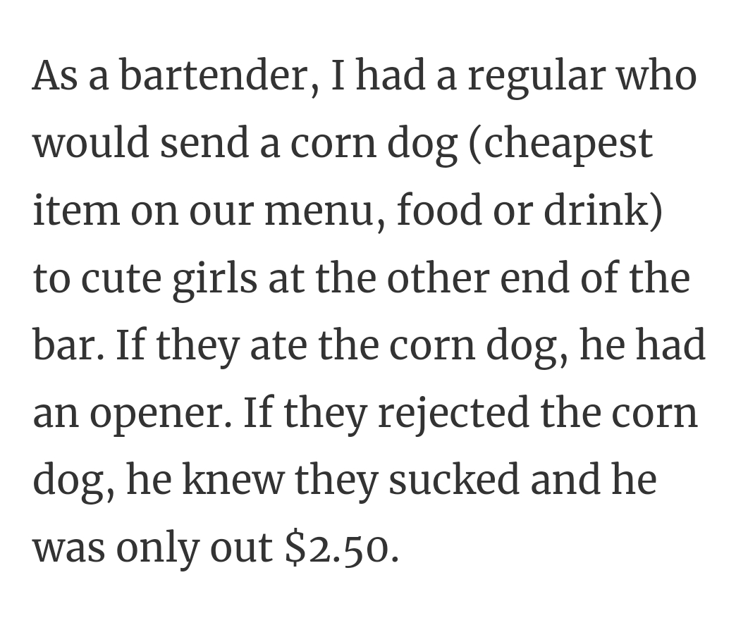 41. Sending a corn dog