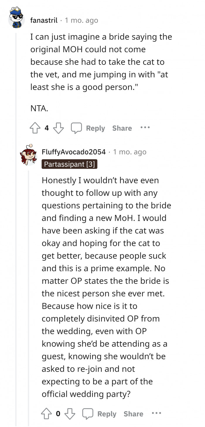 Not a valid reason to take down a wedding invitation where you'll be part of the ceremony.