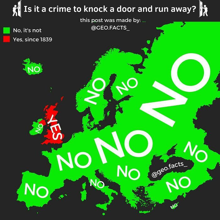 27. Places Where It Isn't Okay To Knock On A Door And Run Away (Source: UK Legislation Website - Metropolitan Police Act Of 1839)