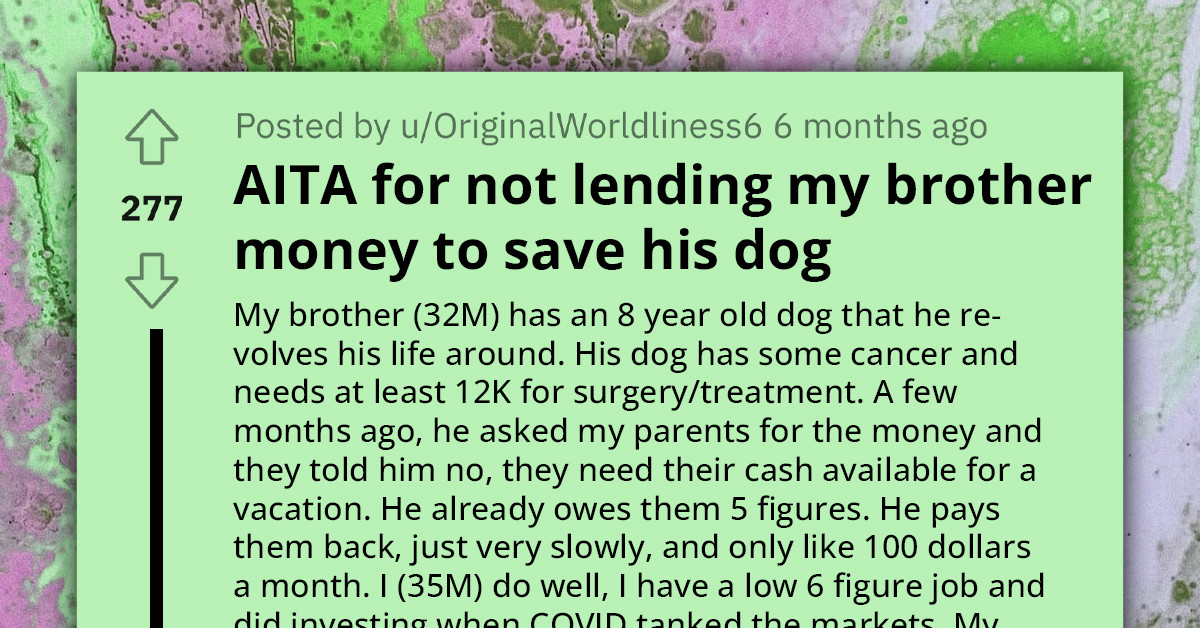 Brother's Refusal To Support Dog's Medical Treatment Strains Relationship And Leads To Accusations