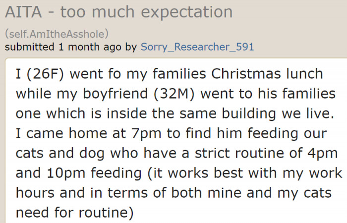 The OP knows that cats get stressed if something disrupts their routine.