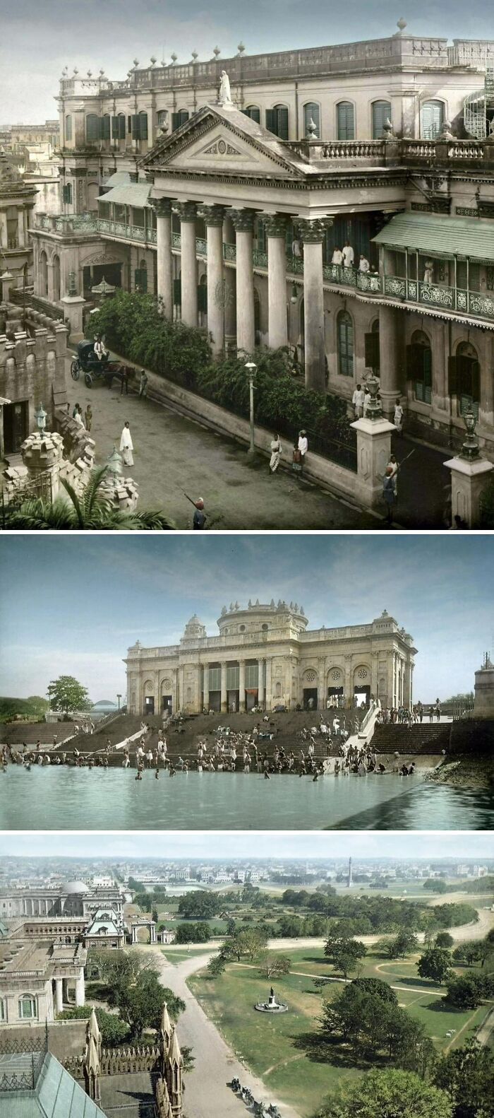 "Series Of Photos Of Calcutta, British India Taken In 1860s By Samuel Bourne Titled "Views Of Calcutta And Barrackpore", Colourised"