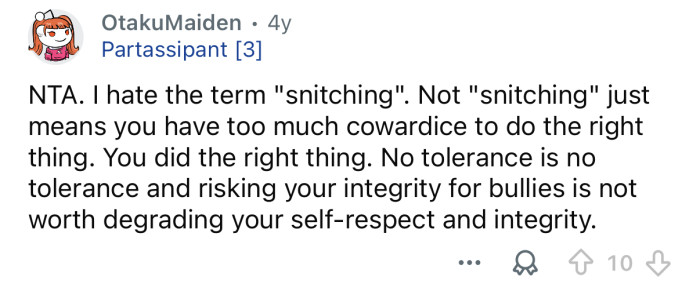 You did the right thing.