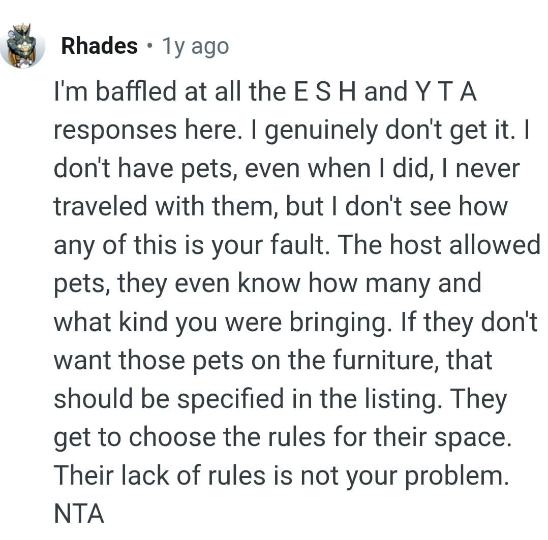 They knew how many pets the OP was bringing