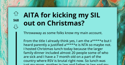 Family Chaos Ensues As OP Kicks Out Brother's Girlfriend From Christmas Celebration For Suggesting Their Baby Might Be Mentally Handicapped