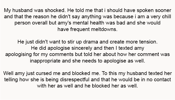 My husband was shocked