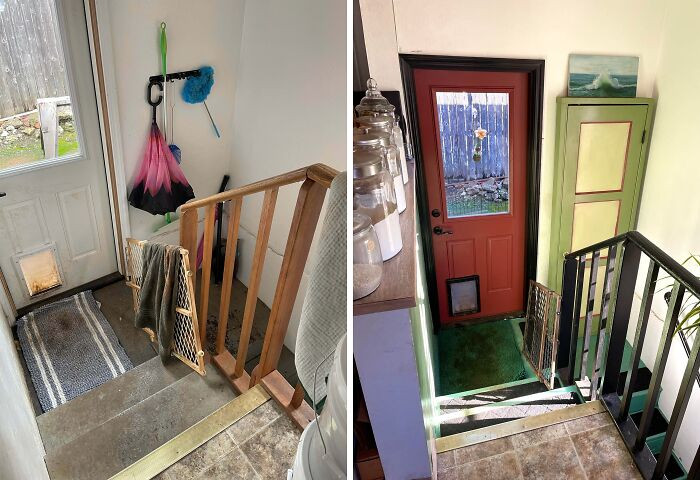 "Update Pics! Mini Stairwell Redo Before And After"