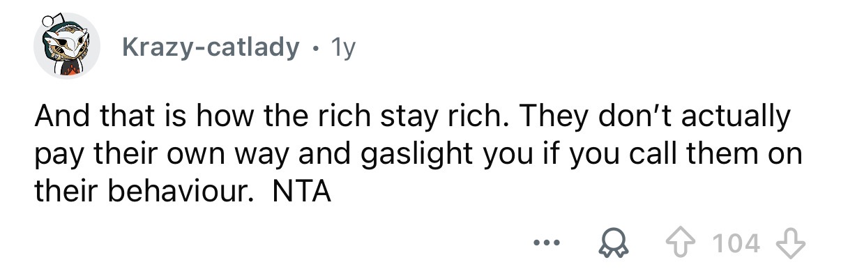 “How the rich stay rich.”