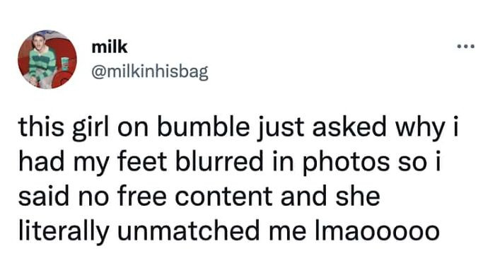 30. She didn't appreciate the reference