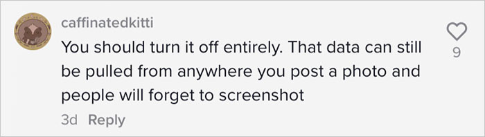 You can either screenshot your photos or completely turn off the location feature.