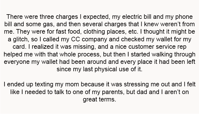 There were three charges I expected