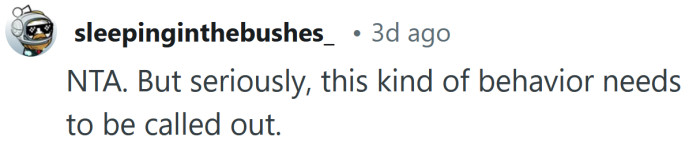 This kind of behavior needs to be called out.