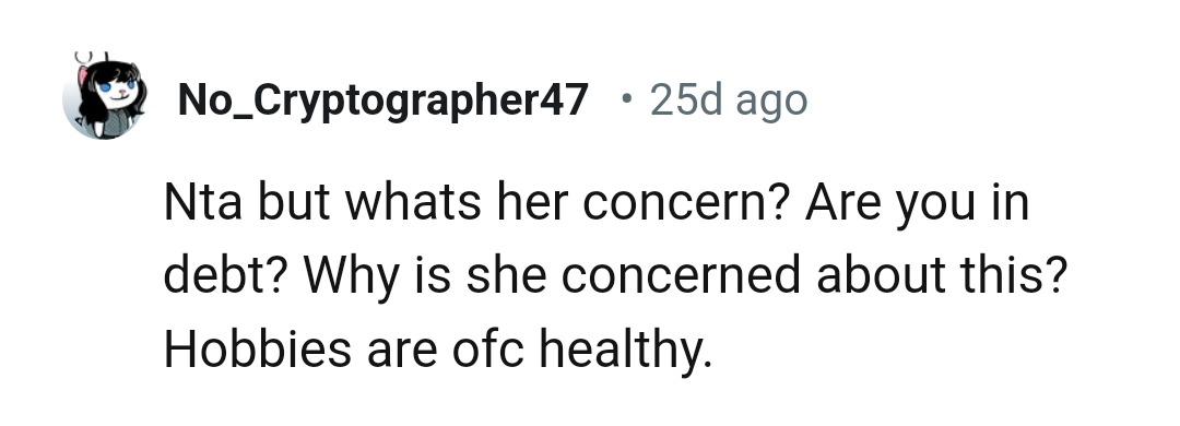 Why is OP's mom concerned in the first place?