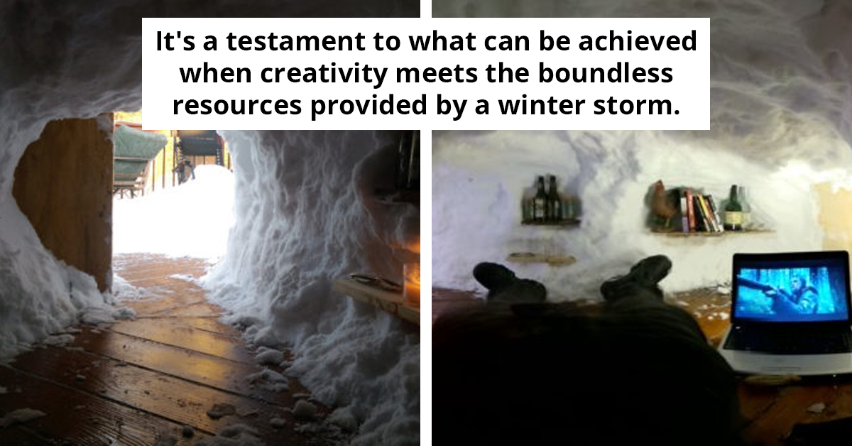 Braving The Storm To Build An Igloo—The Inside Will Astonish You!
