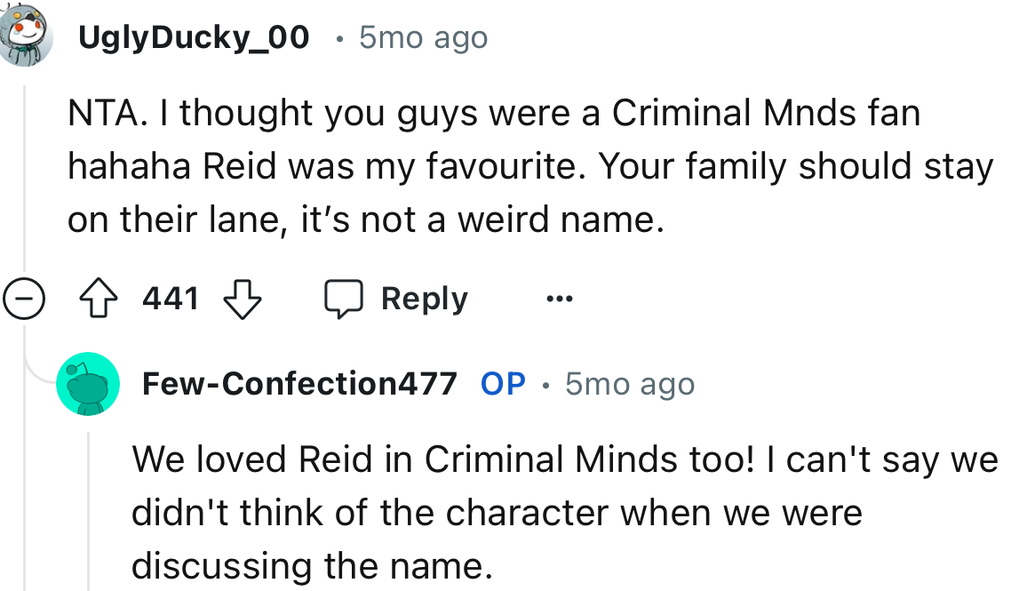 “Your family should stay in their lane; it’s not a weird name.”