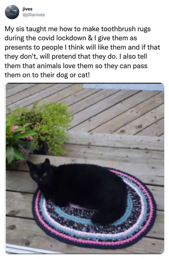 Making toothbrush rugs