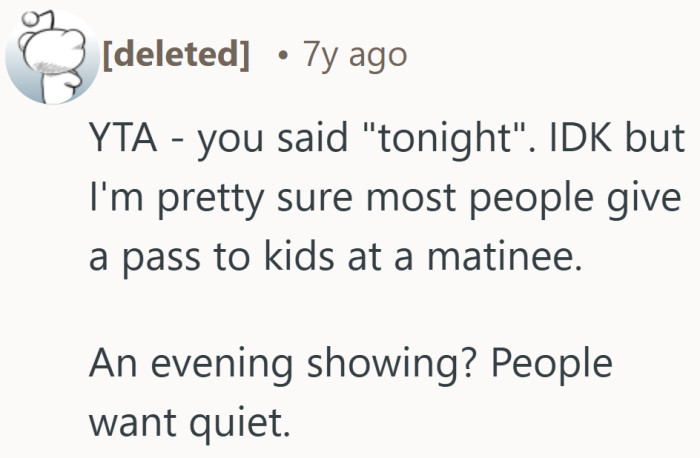Same movie, different hour, very different patience levels.