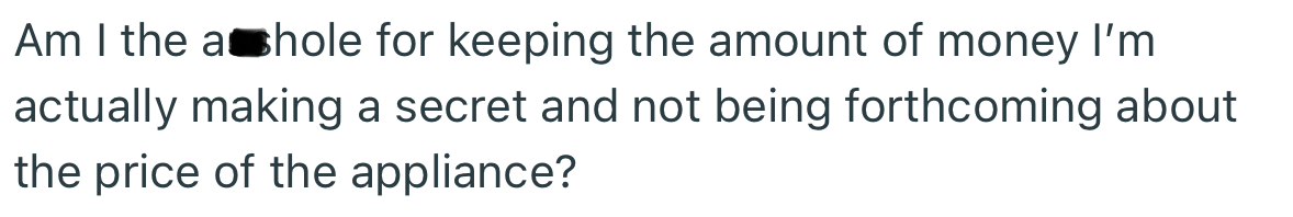 OP wants to know if she’s the a**hole for keeping her actual income a secret
