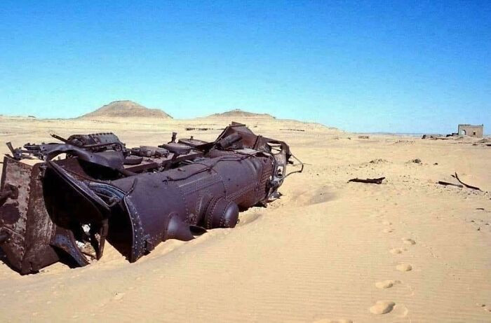 "An Ottoman Supply Train Still Resting Where It Was Ambushed By Lawrence Of Arabia Over 100 Years Ago On The Hejaz Railway"
