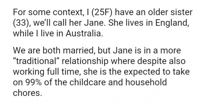 The OP and Her Sister Are Both Married