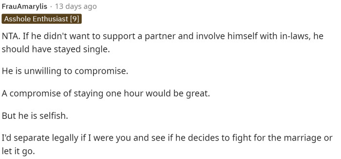 This commenter said a lot, and they definitely don't seem like they'd be putting up with any of this.