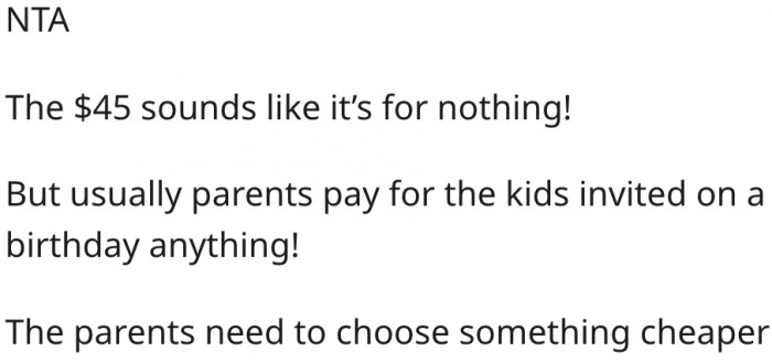 17. The host should consider cheaper options.