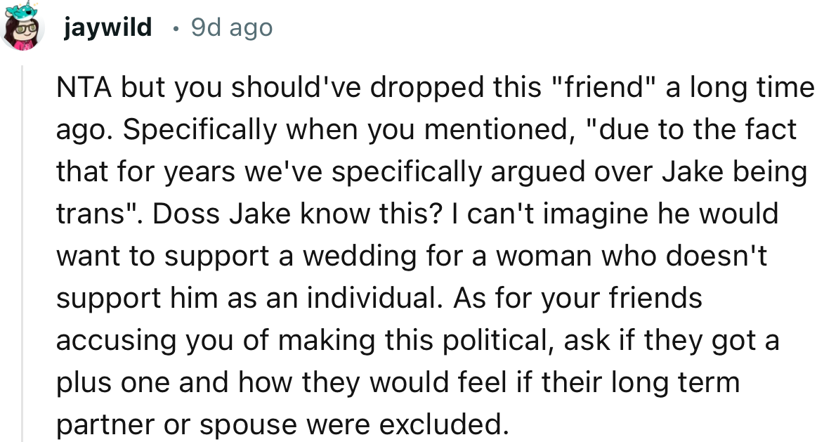 “NTA but you should've dropped this ‘friend’ a long time ago.”