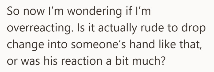 She’s stuck weighing a simple habit against a response that felt far from simple.