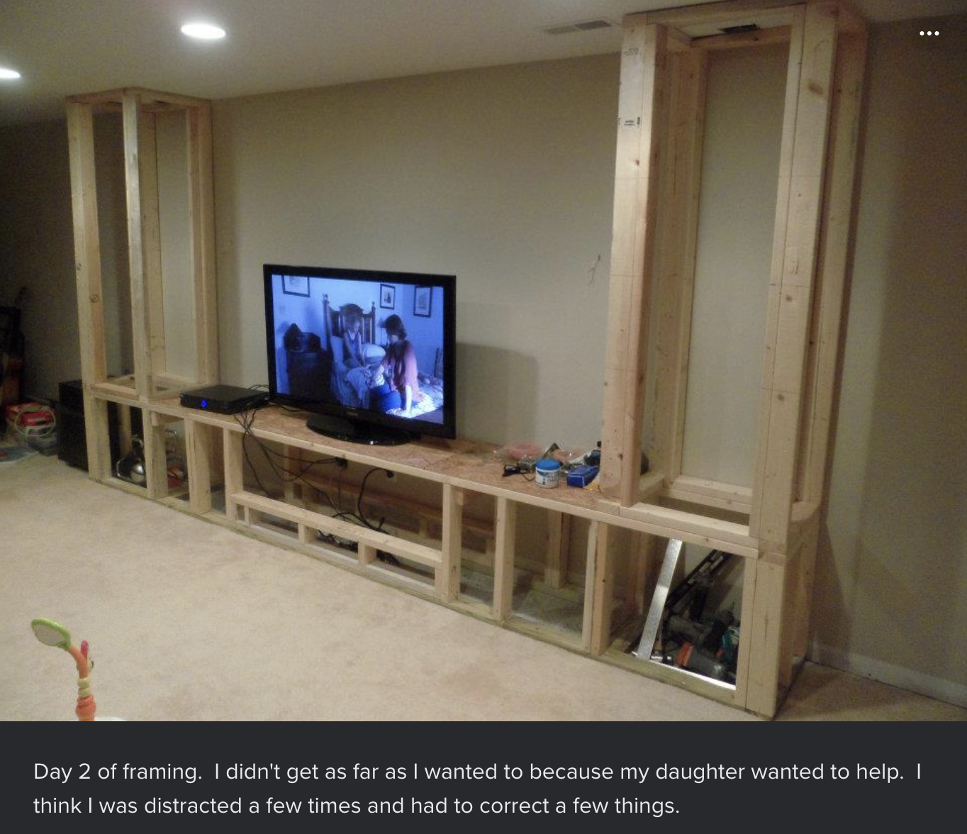 On the second day, OP tried to do as much work as he could, but his daughter wanted to 'help.'